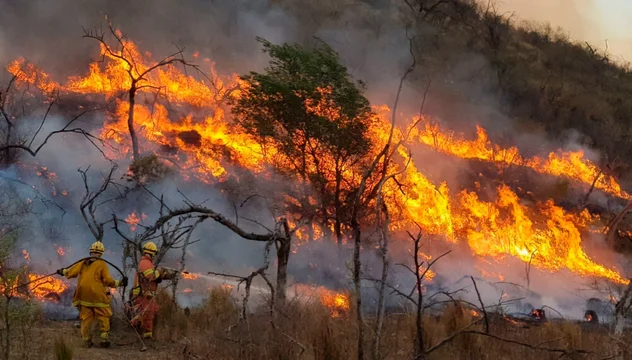 El nivel de incendios es extremo para la provincia. Fotografía: Agencia Noticias Argentinas / redes.