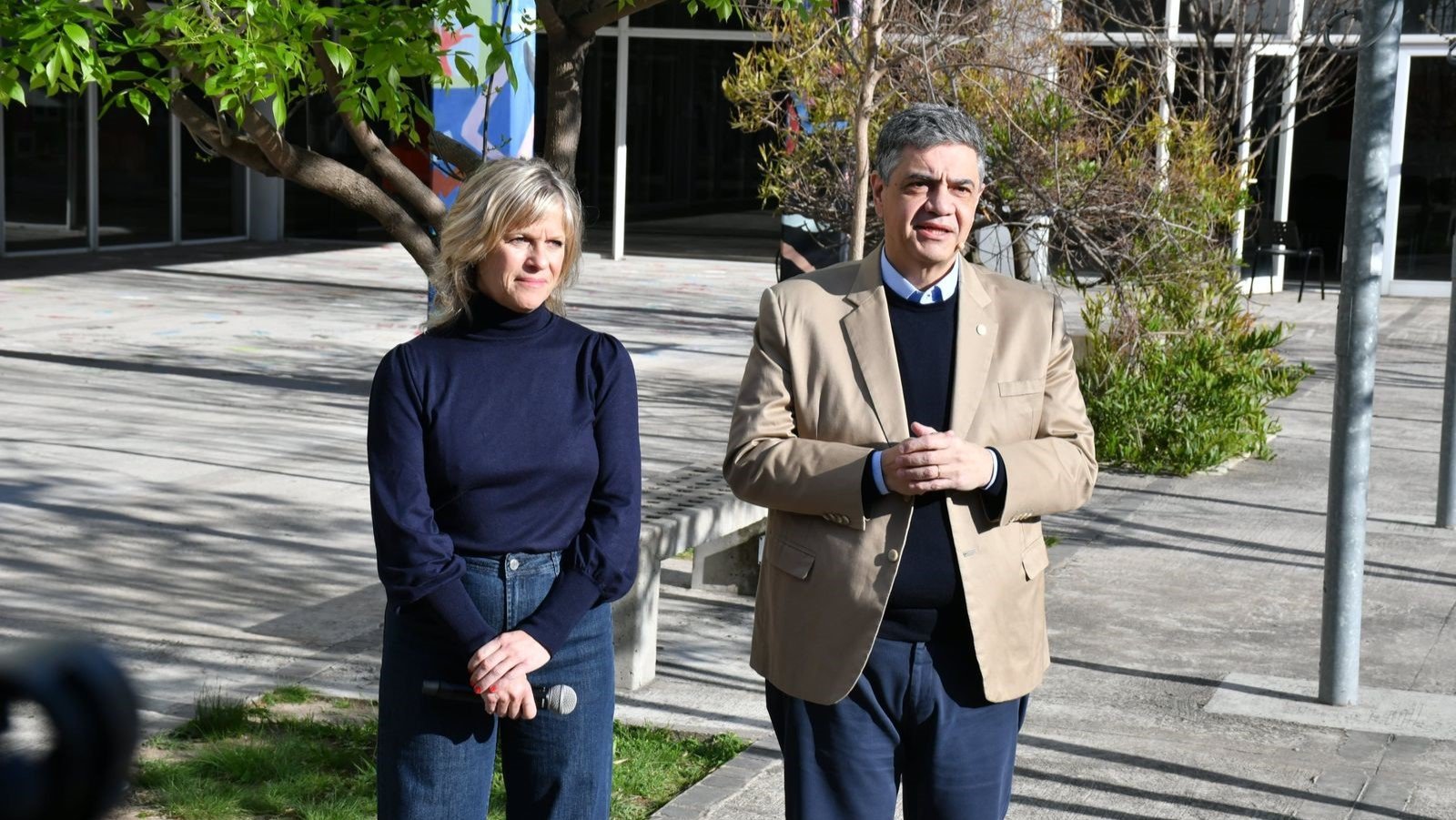 Jorge Macri presentó junto a la ministra de Educación, Mercedes Miguel, el plan Secundaria Aprende.