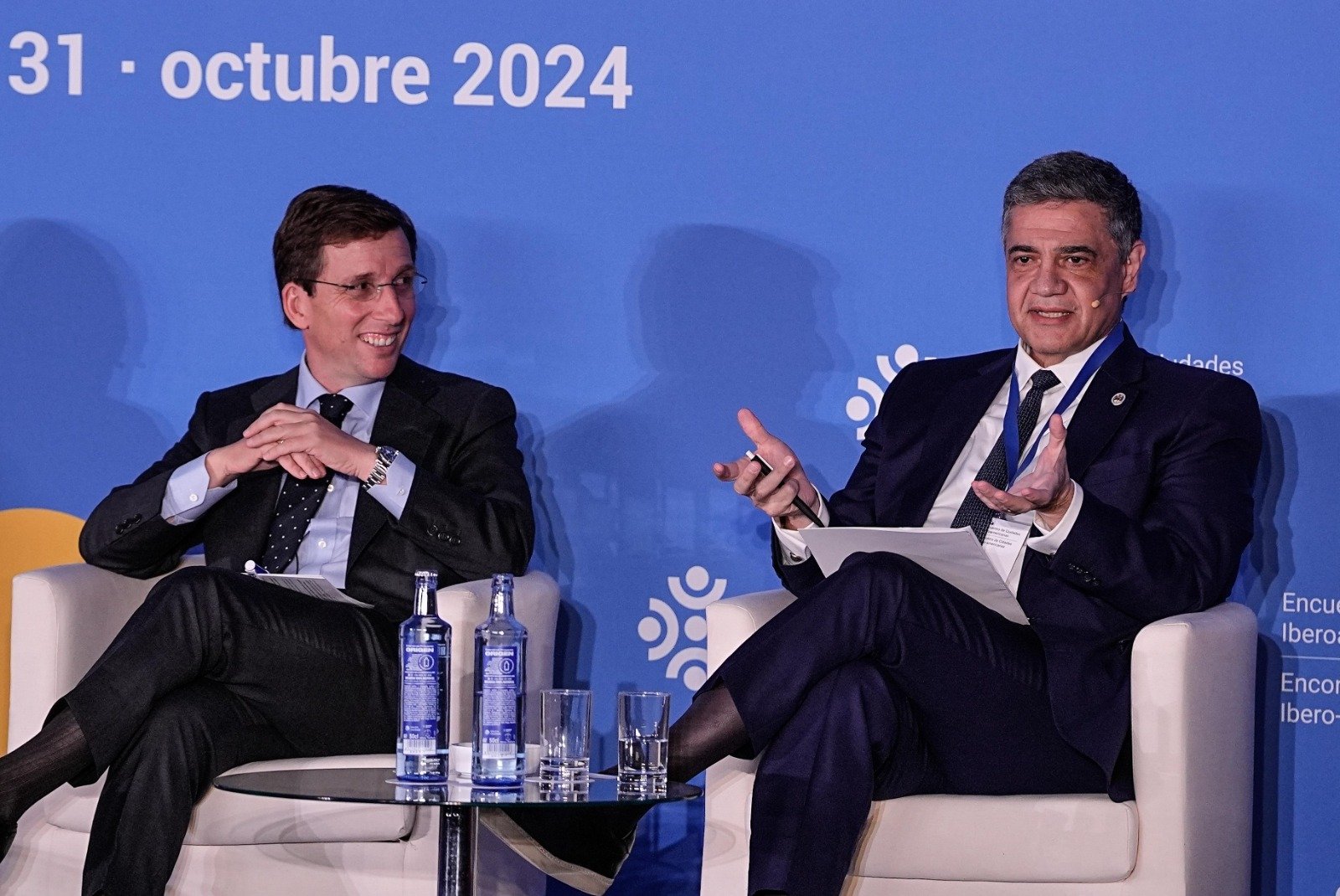 Exposición de Jorge Macri en el panel "Financiación sostenible para el desarrollo futuro de las ciudades iberoamericanas. Nuevos enfoques de articulación público-privado en Gobiernos locales".