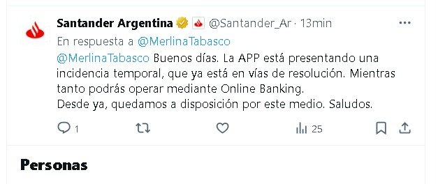 Desde la cuenta de X del Banco Santander respondieron algunas de las quejas que hicieron los clientes.