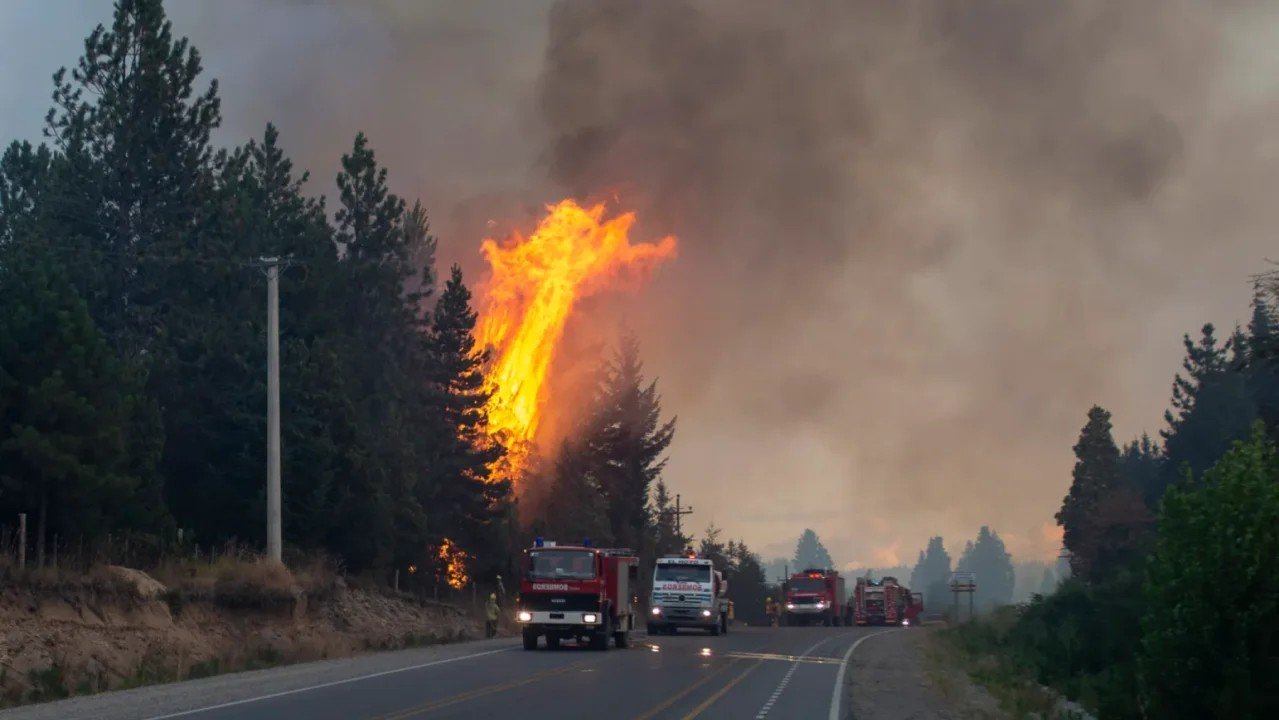 Incendio en El Bolson.