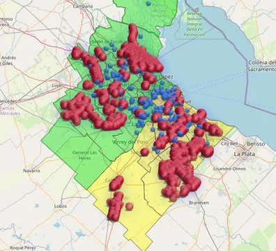 Mapa de cortes a las 07:30.