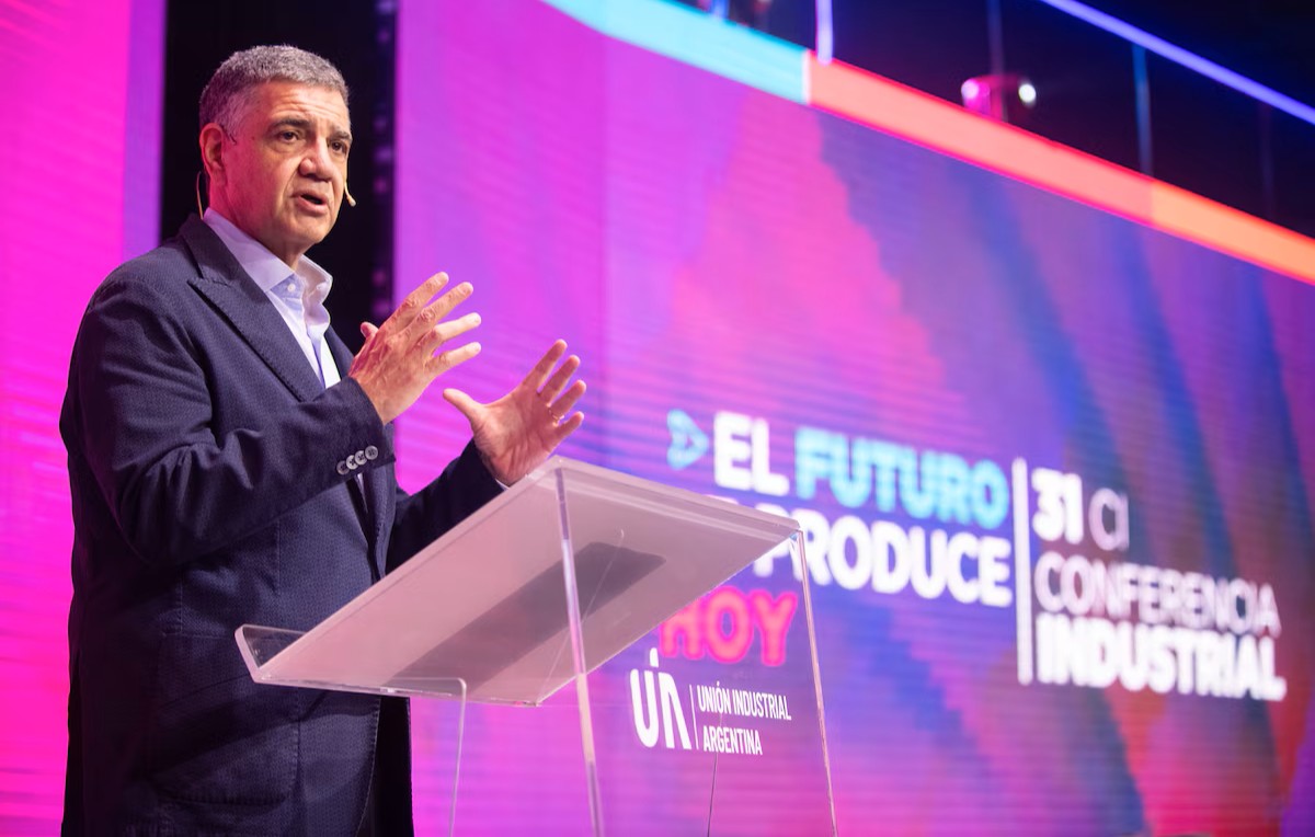 Jorge Macri durante su exposición en la 31° Conferencia Industrial de la UIA.