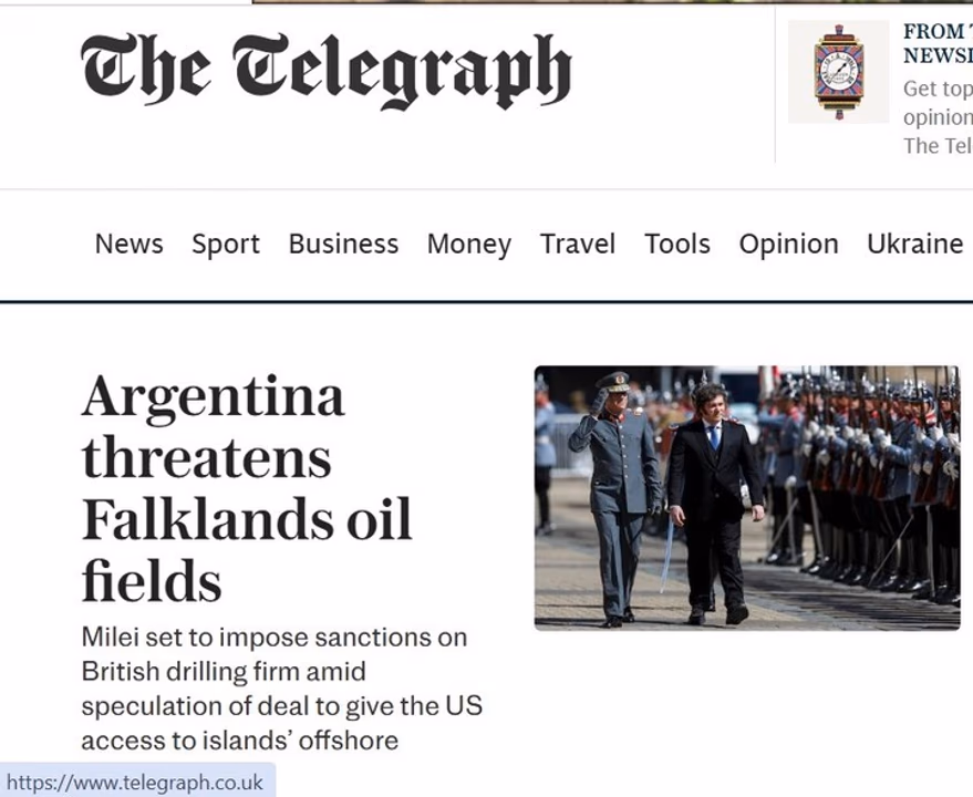 La cobertura de “The Telegraph” luego de cadena nacional de Javier Milei.